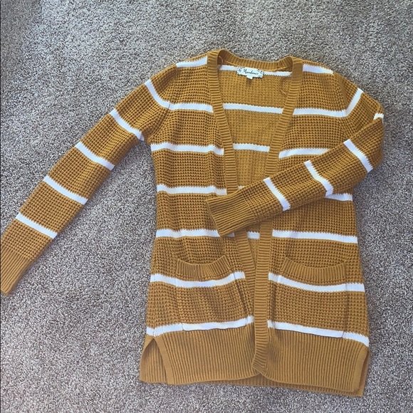 Yellow Striped Sweater, Women’s Small - Picture 1 of 3